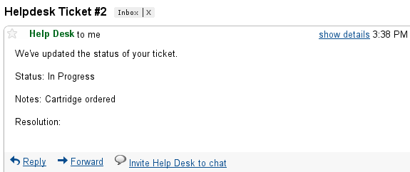 Tutorial Automating A Help Desk Workflow S Script Google You Should Have Received An Email With The Updated Status Notes And Resolution On Ticket