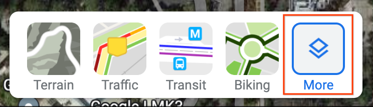 Tombol lainnya di Google Maps