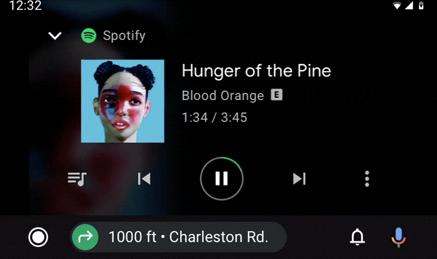 Android Auto action overlay example