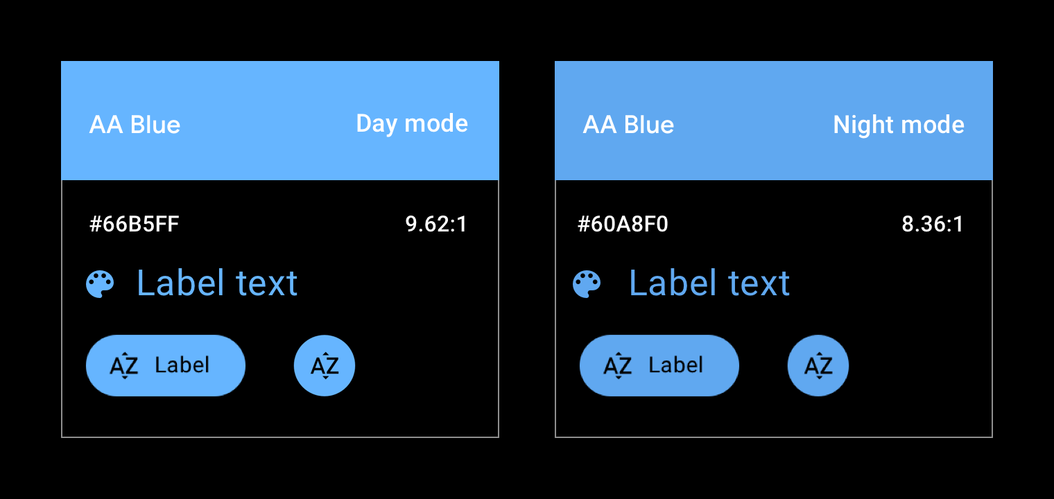 Exemple de couleurs d&#39;accentuation de voiture bleue