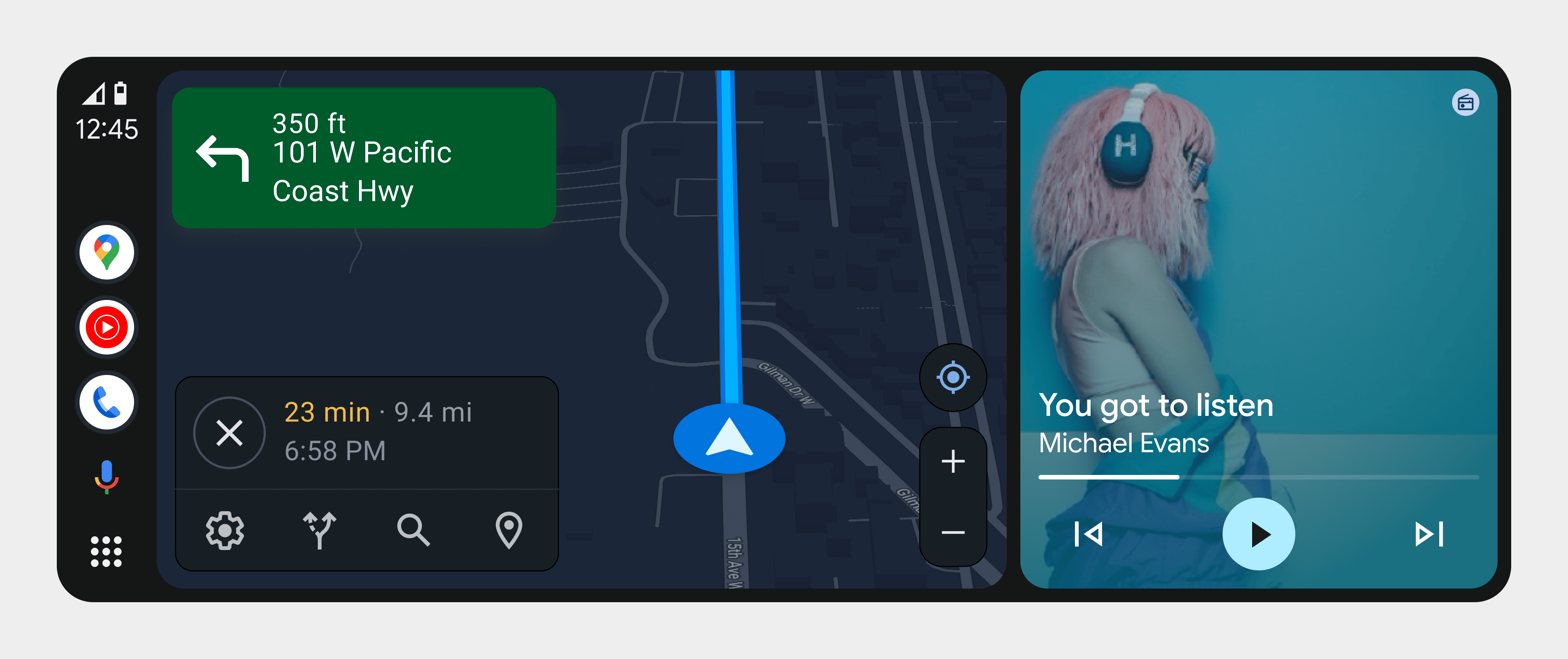 Navigating while listening to music