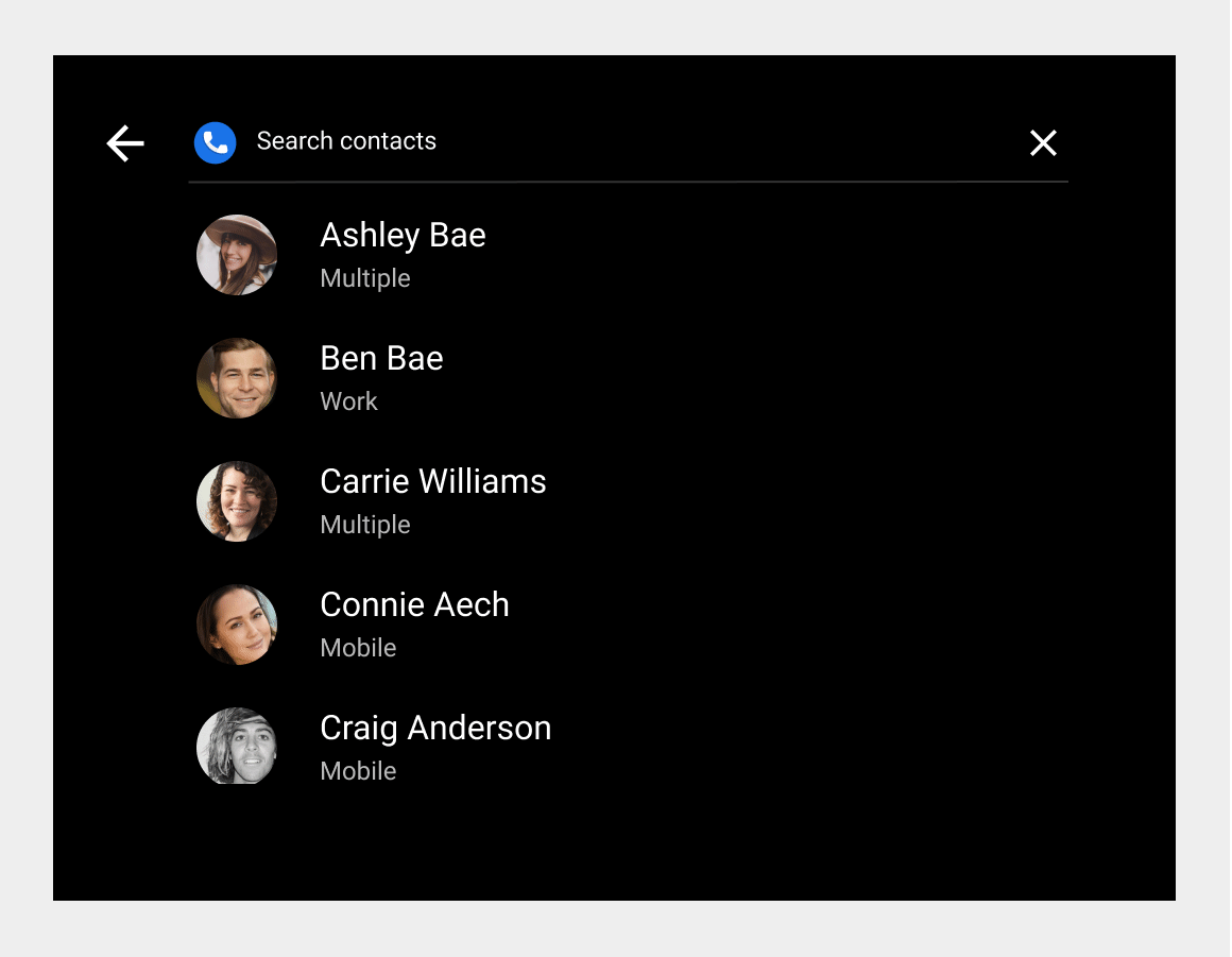 Đang bắt đầu tìm kiếm, bàn phím hiển thị