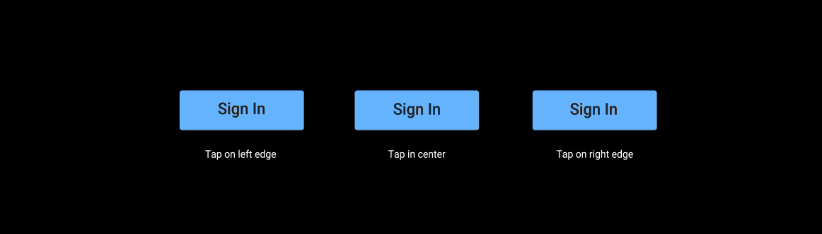 Animation d'ondulation des boutons
