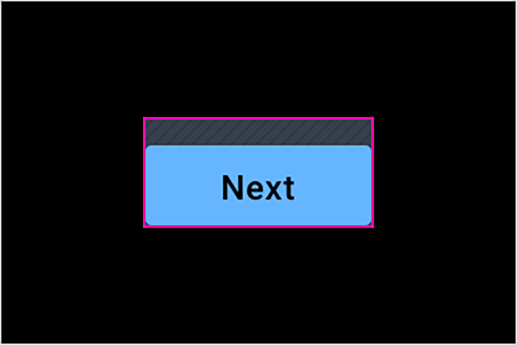 Ne pas aligner l'élément sur un bord d'une zone cible tactile