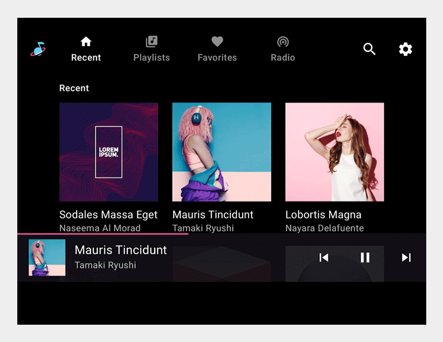 Ejemplo de una notificación descartada automáticamente