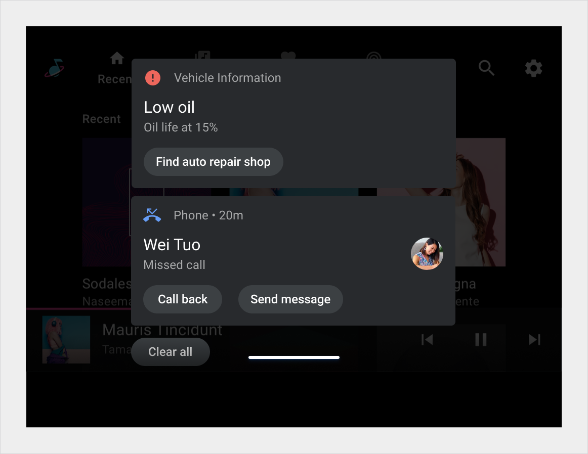 Simplified Notifications Center
