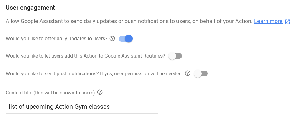 Google Action Engage users with your Action for Google Assistant | Google Developers