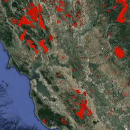 MODIS/061/MCD64A1 のサンプル画像