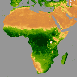 Imagem de amostra MODIS/061/MOD13A3