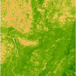 MODIS/MCD43A4_006_EVI Hình ảnh mẫu