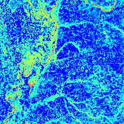 Imagen de muestra de MODIS/MCD43A4_006_NDWI