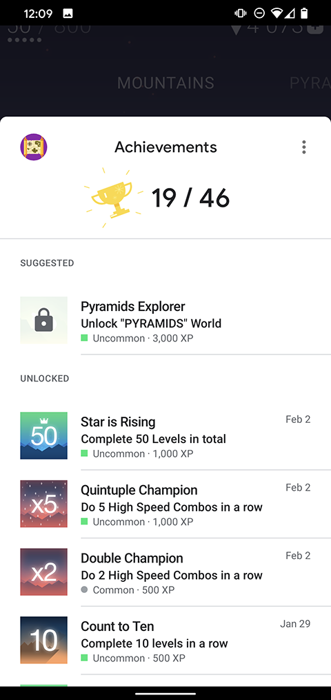 achievements in android games play