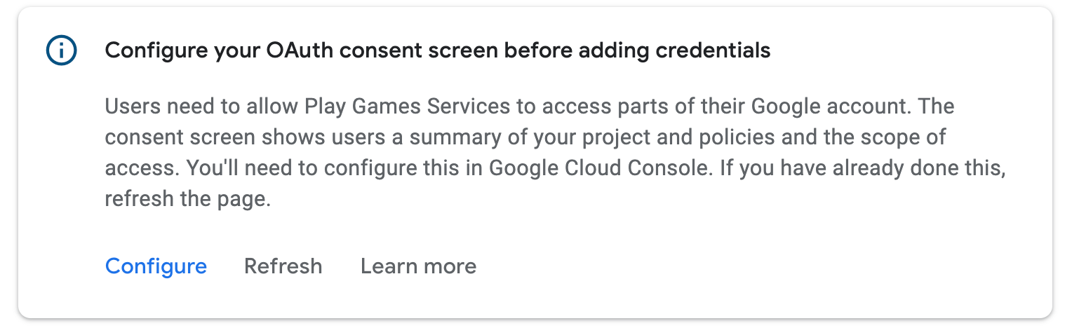 setting up google play games services