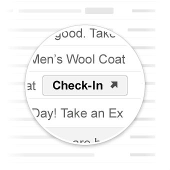 Botón de acción Check-in en la bandeja de entrada
