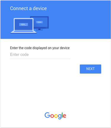 Connect a device by entering a code
