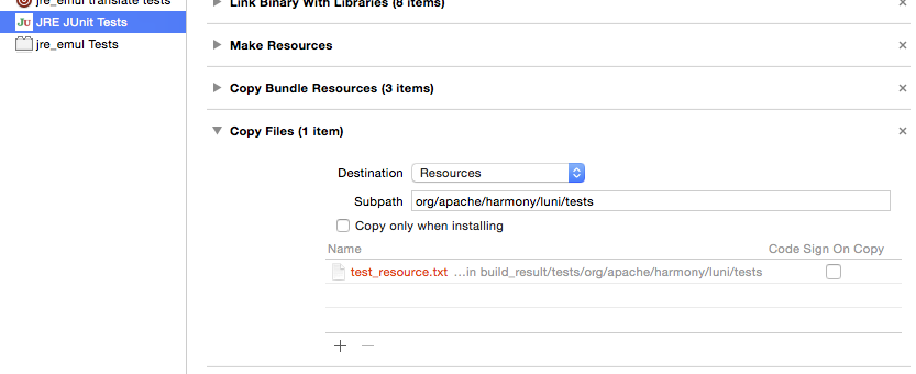 Xcode-Ressourcen