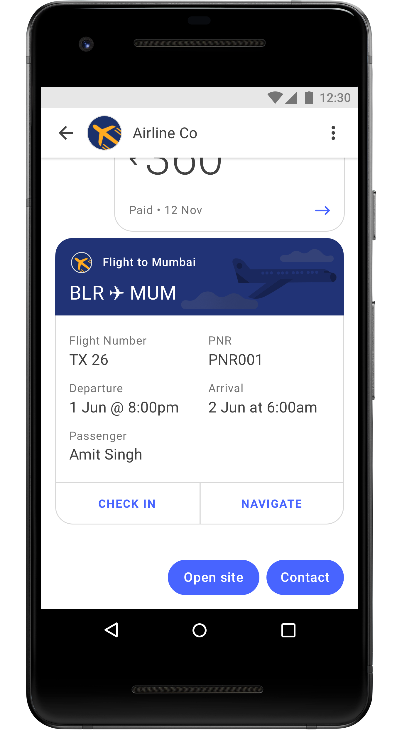 Flight ticket