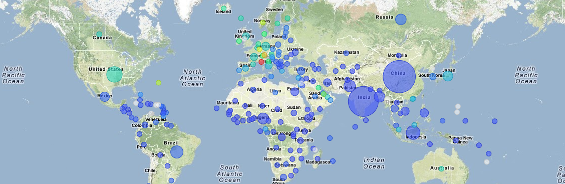 PDE map chart