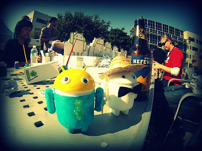 Two android figurines
