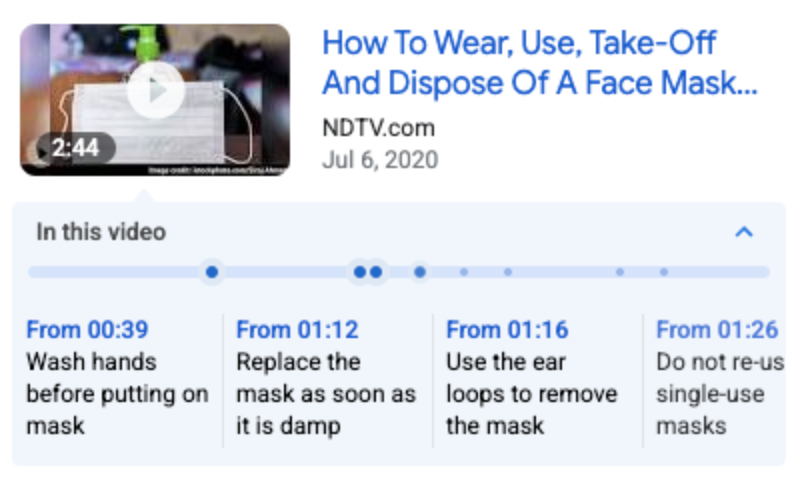 طريقة جديدة لتفعيل ميزة المقاطع الرئيسية للفيديو في بحث Google