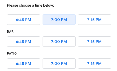 شکل ۱: نمونه‌ای از انتخاب جایگاه برای یک رستوران با بخش‌های صندلی