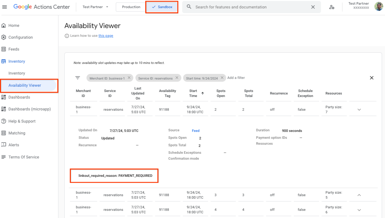 Figura 1: Ejemplo para encontrar una URL en el Centro de acción