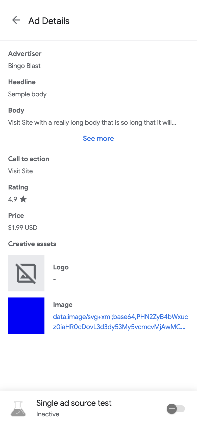 ネイティブ広告の広告詳細ページ