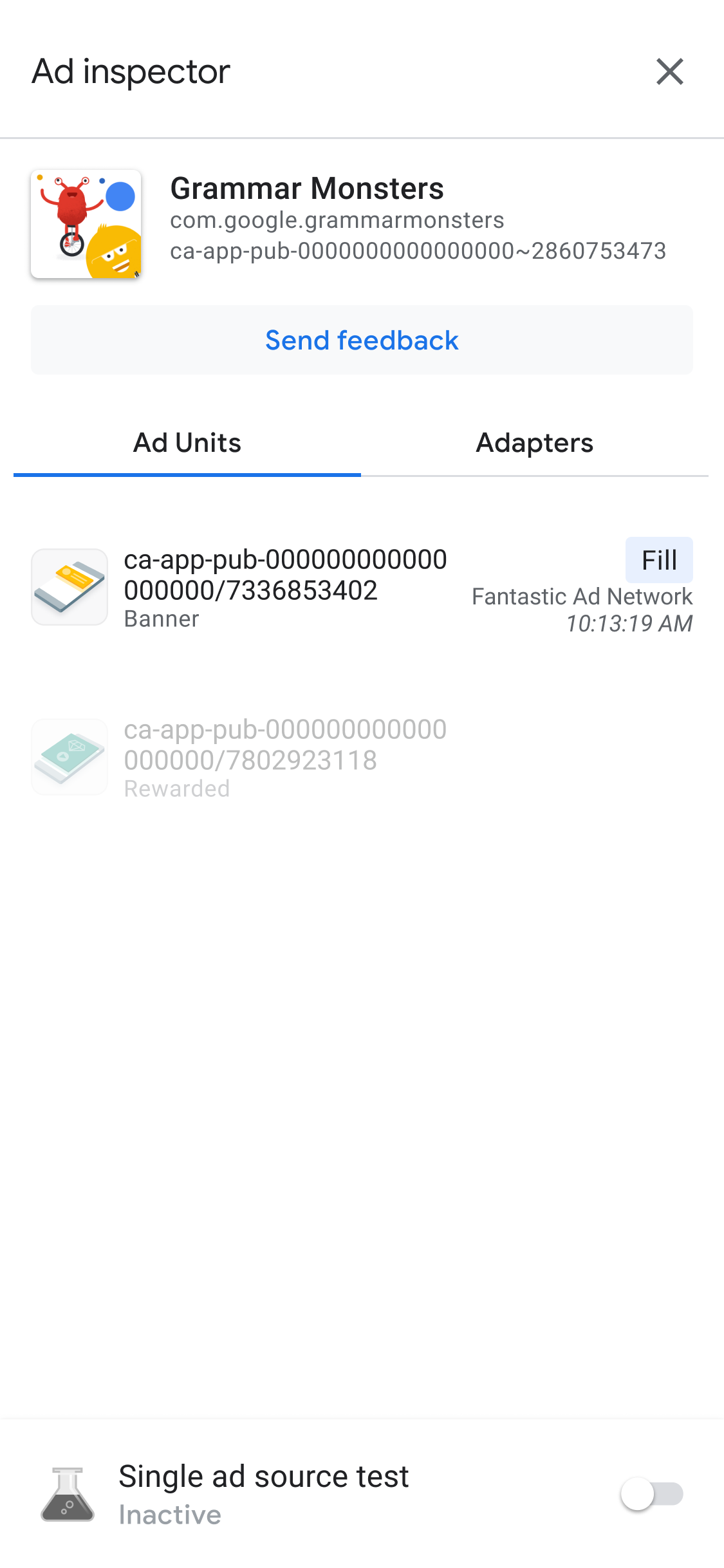 Ad inspector | iOS | Google for Developers