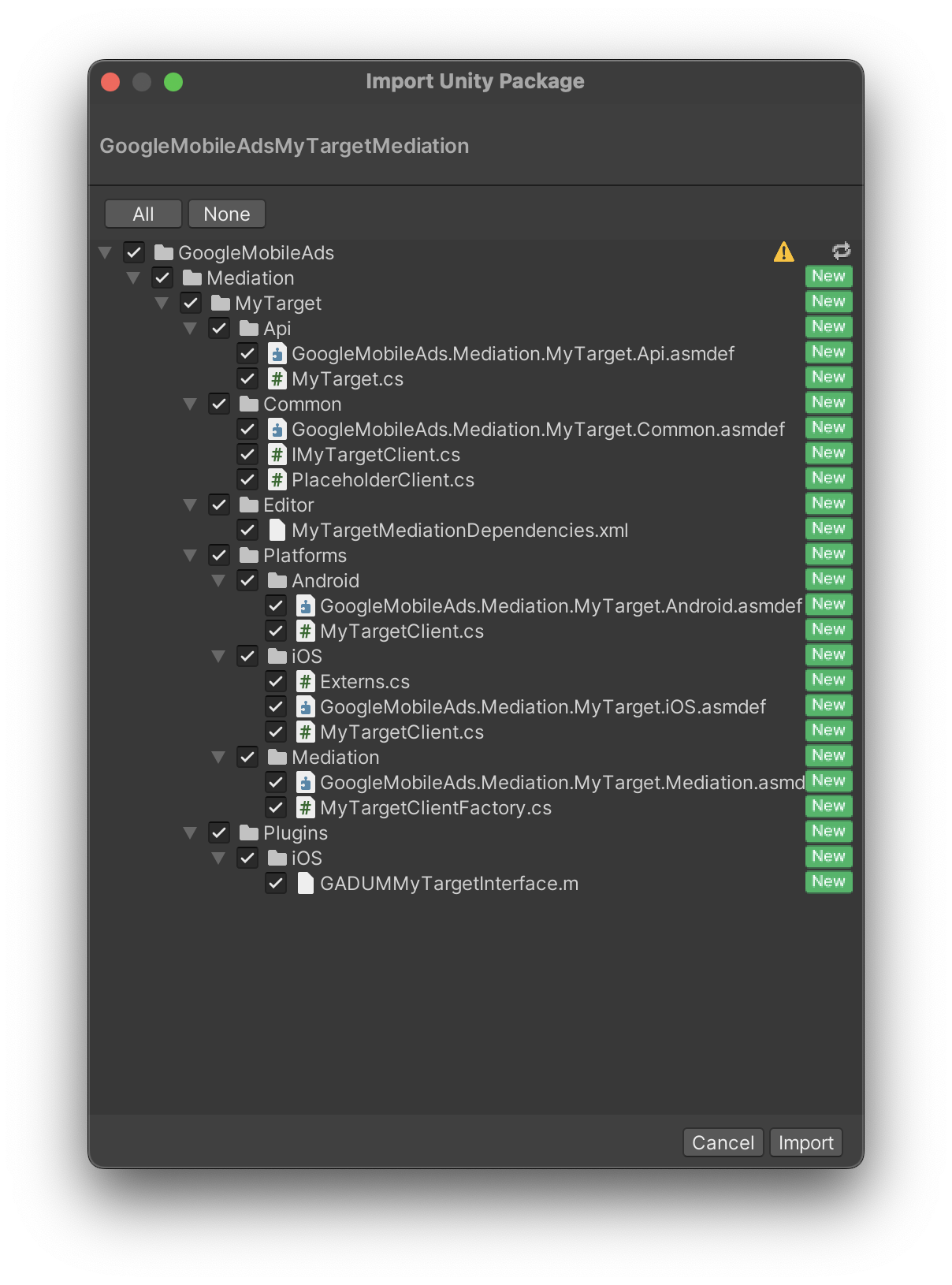 Unity'den içe aktarma