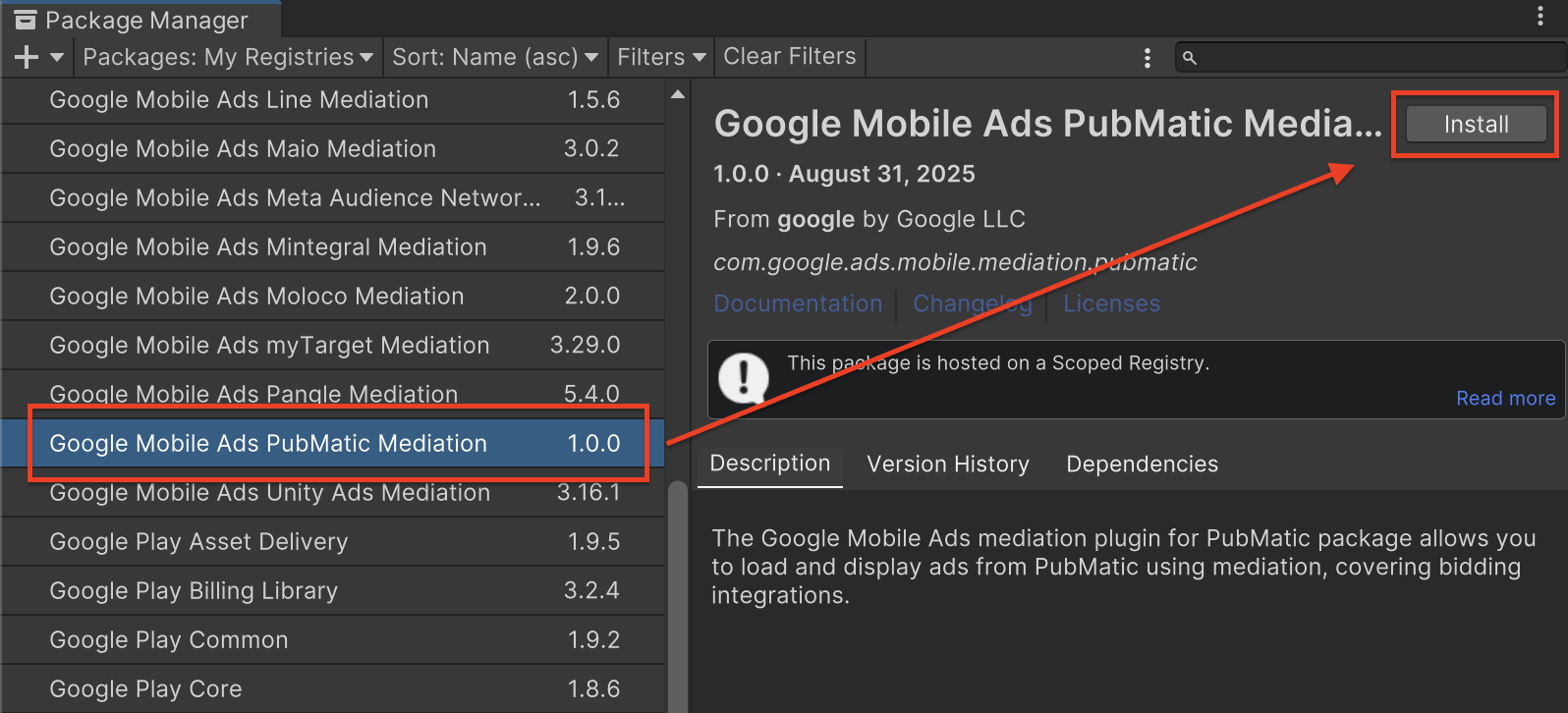 Cómo instalar el paquete desde OpenUPM