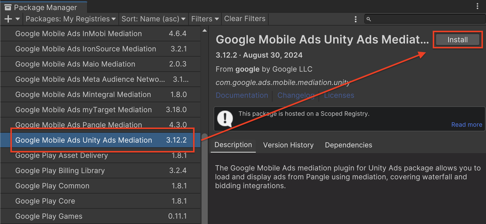 OpenUPM からインストールする
