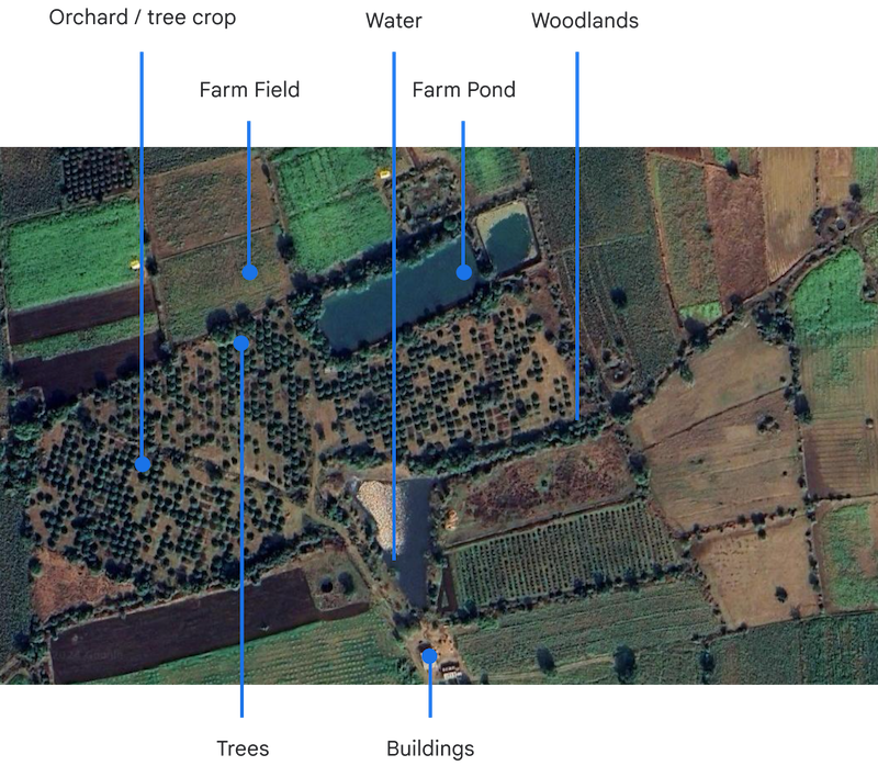 This image reflects diversity of landscape features in agricultural land