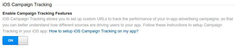 iOS campaign tracking