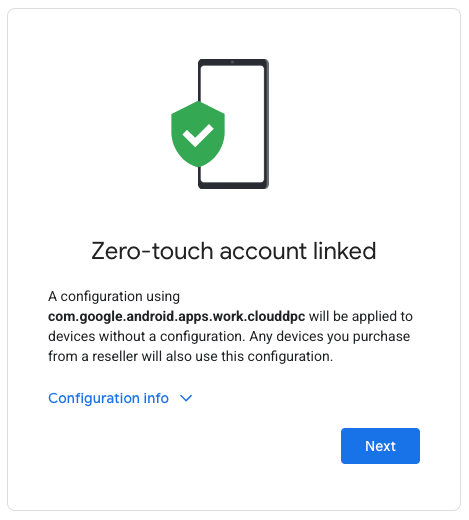 Écran de configuration iFrame d'enregistrement sans contact