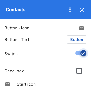 Exemplo de widget de caixa de seleção com texto decorado
