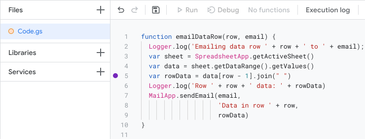Ajouter un point d'arrêt