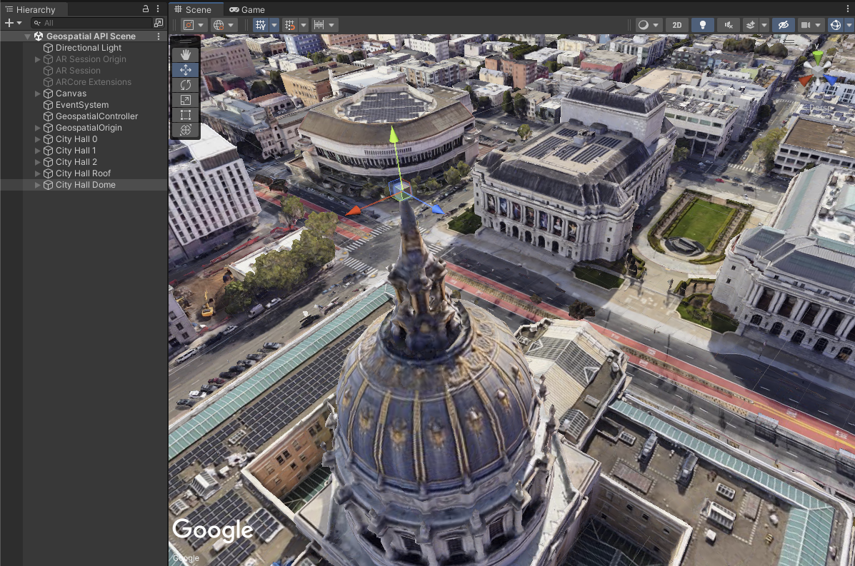 Геопространственный якорь на куполе Geospatial Anchor on the dome