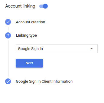 Account linking with Google Sign-In | Actions on Google account linking |  Google Developers