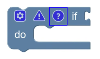 בלוק עם סמל התגובה שמודגש