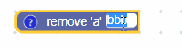 An animated GIF showing a text input field being validated. When the user
types "bbbaaa" and clicks elsewhere, the field is changed to
"bbb".