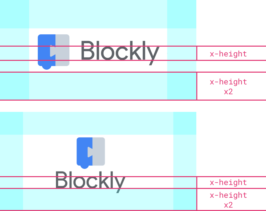 Referências de altura para padding do logotipo