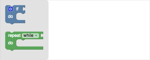 工作區有彈出式工具箱,其中包含兩個區塊。