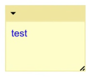 Un commento di Workspace con testo
di input blu