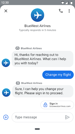 Airline agent prompts the user to sign in to their account