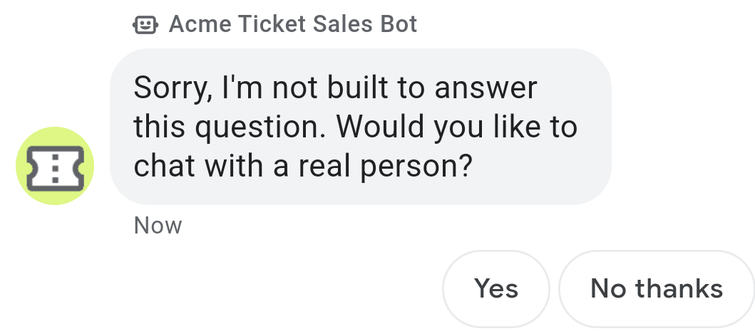 I'm not built to answer this question. Would you like to chat with a real person?