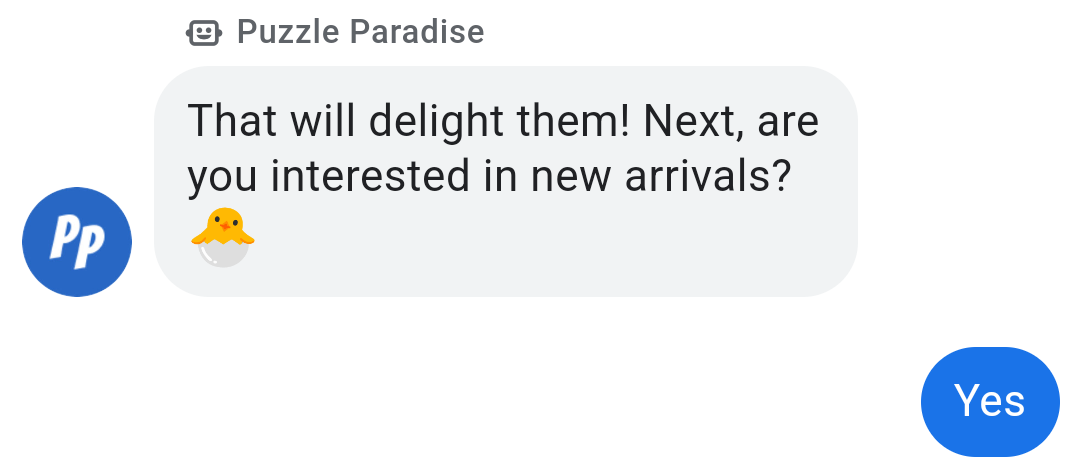 تم النقر على الرد المقترَح لـ "نعم"