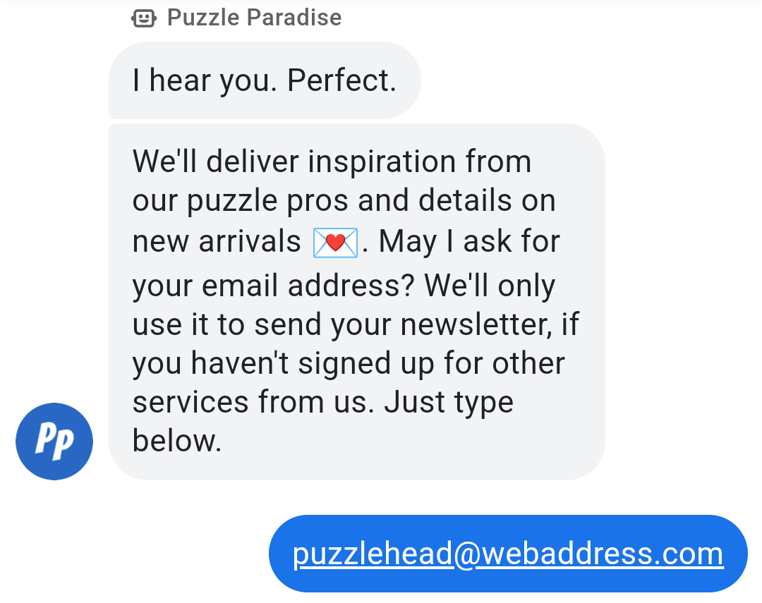 L&#39;utente digita un indirizzo email senza costi
