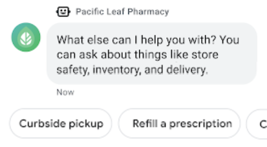 Message avec conversation qui commence à inviter les utilisateurs à démarrer une nouvelle tâche
