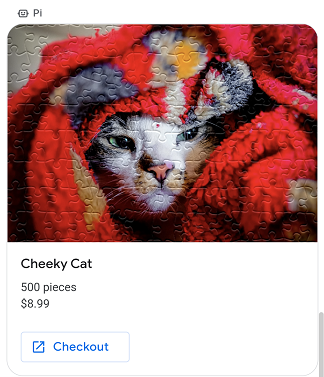 Scheda interattiva con un'azione suggerita per il pagamento