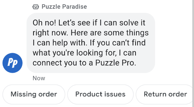 Agent suggests possible issues and offers to connect the user with a human